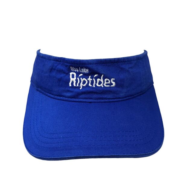 Riss Lake Riptides Sun Visor Hat Blue One Size Adjustable Embroidered Sportsman - Picture 1 of 8